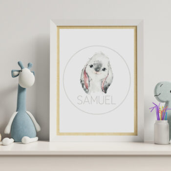 Personalised Rabbit Name Print