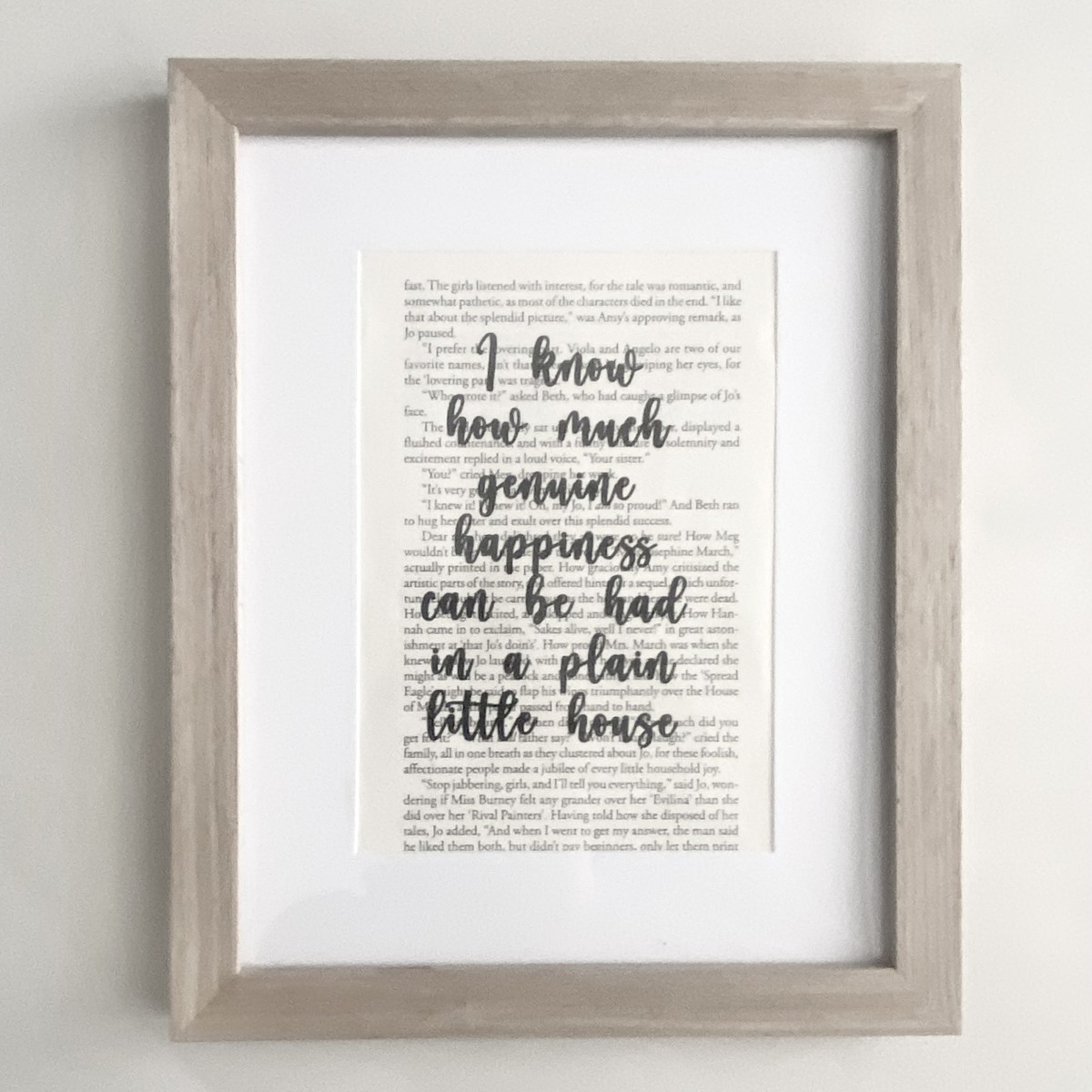 Little Women Quote Book Page Print - Little House