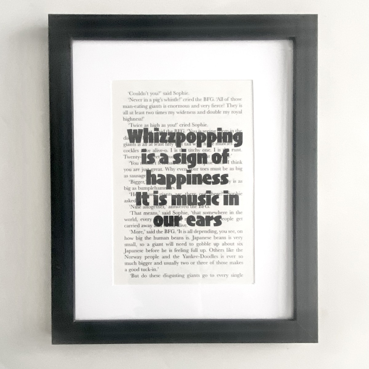 BFG Quote Book Page Print - Whizzpopping