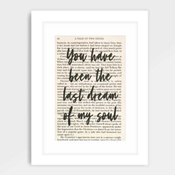 A Tale of Two Cities Quote Book Page Print - The Last Dream