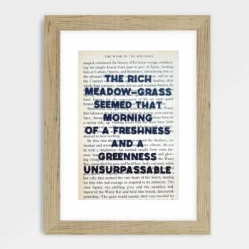 Wind in the Willows Quote Book Page Print - That Morning