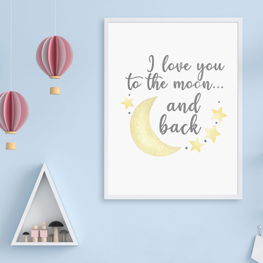 I Love You to the Moon and Back Print